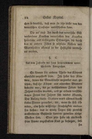 §. 6. Aus dem Zustande der Haut hergenommene unterscheidende Kennzeichen.