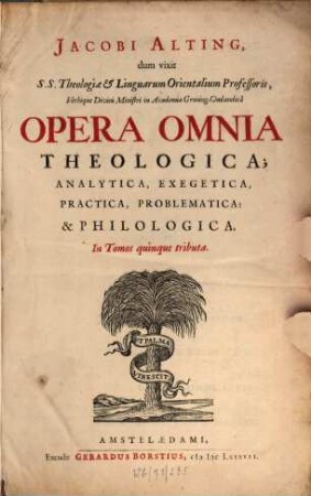 Opera omnia theologica, 1