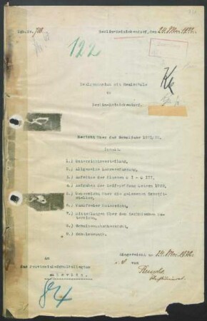1921/21: Bericht über das Schuljahr ... - 1921/22