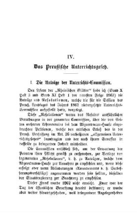 Das Preußische Unterrichtsgesetz