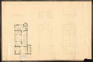 Klubhaus für den Verein Berliner Kaufleute, Berlin-Charlottenburg: Grundrisse EG, OG, KG 1:100