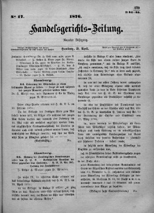 No. 17. 29. April 1876