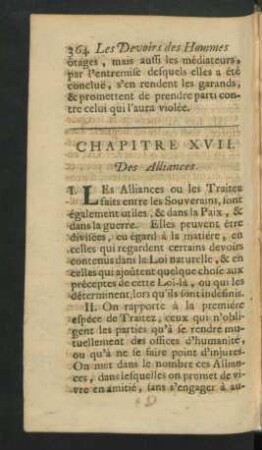 Chapitre XVII. Des Alliances.