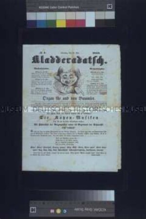Politisch-satirische Zeitschrift: Kladderadatsch, Nr. 4; Berlin, 28. Mai 1848