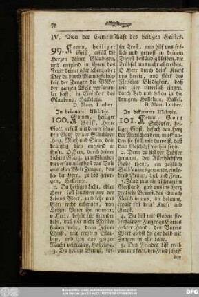 IV. Von der Gemeinschaft des heiligen Geistes.