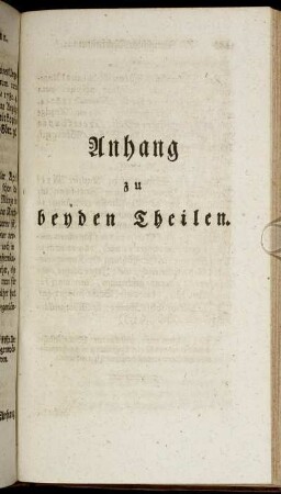 Anhang zu beyden Theilen