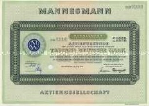 Aktie der Mannesmann AG im Wert von 1000,- DM - Sachkonvolut