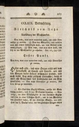 267-274, Gleichniß vom Netze. Ausuebung der Wachsamkeit.