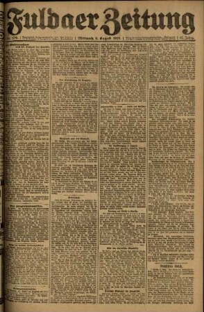 Ausgabe vom Mittwoch, den 06. August 1919.