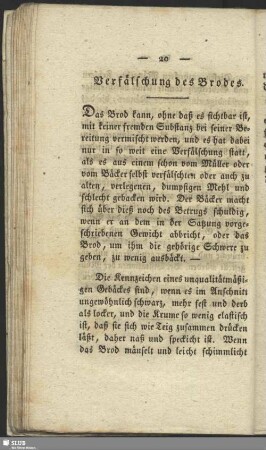 Verfälschung des Brodes