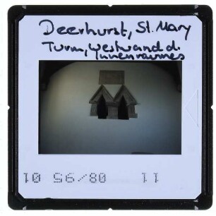Deerhurst, St Mary's Priory Church : Turm, Westwand des Innenraums