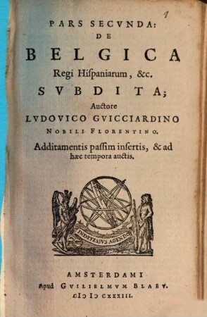 Pars Secvnda: De Belgica Regi Hispaniarum &c. Svbdita