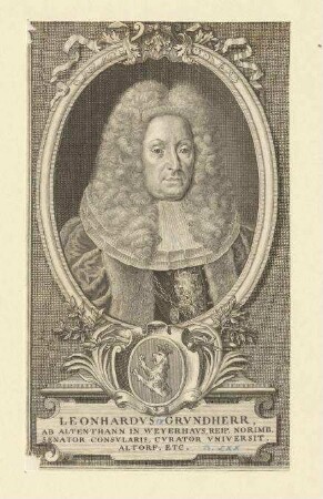 Leonhard (V.) Grundherr, Ratsherr und Kurator der Universität Altdorf