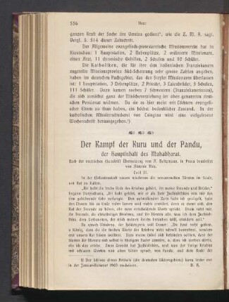 Der Kampf der Kuru und der Pandu, der Hauptinhalt des Mahabharat