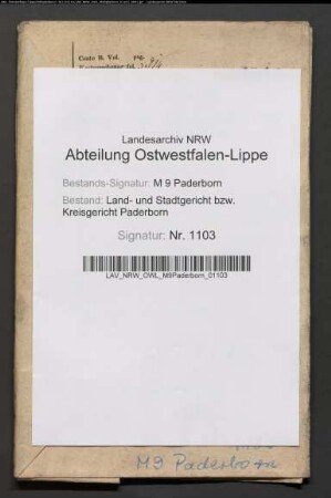 Erblasser: Vonnahme, Meinolph; Erblasser: Vonnahme, Angela, geb. Rüther: