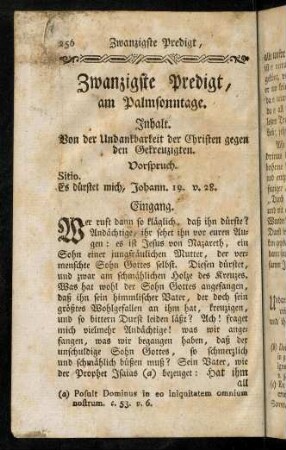 256-269, Zwanzigste Predigt