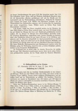 II. Stellungskämpfe an der Somme