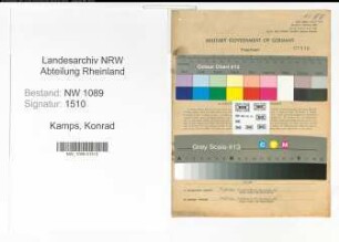 Entnazifizierung Konrad Kamps , geb. 28.08.1901 (Oberbrandmeister)