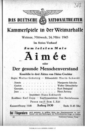 Aimée oder Der gesunde Menschenverstand