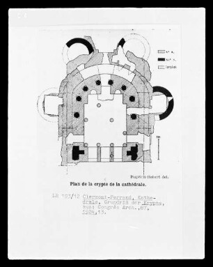 Clermont-Ferrand, Kathedrale Notre-Dame, Grundriss der Krypta