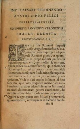 Onvphrii Panvinii Veronensis Augstiniani Reipublicae Romanae Commentariorum Libri Tres, 3. Imperium Romanum