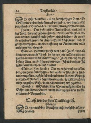 X. Trost wieder den Trawergeist.