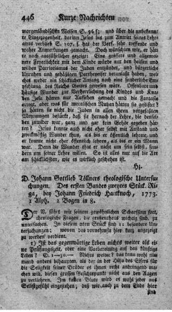 Theologische Untersuchungen. Bd.1.,St.2.