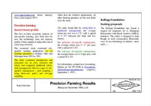 Precision Farming Results
