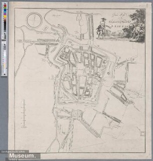 Grund Riss der Churfürstl. Sächs. Handelstadt LEIPZIG 1799.