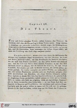 Capitel LV: Die Thensa