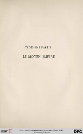 Troisième partie: Le Moyen Empire