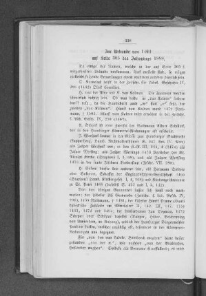 Zur Urkunde von 1464 auf Seite 305 des Jahrgangs 1888.