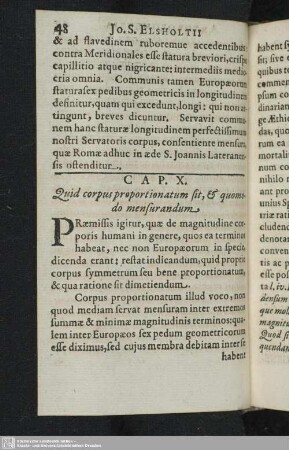 X. Quid corpus proportionatum sit, et quomodo mensurandum