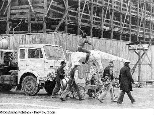 Karnevalswagen mit Kostümierten