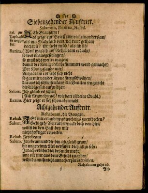 Siebenzehender Auftritt.