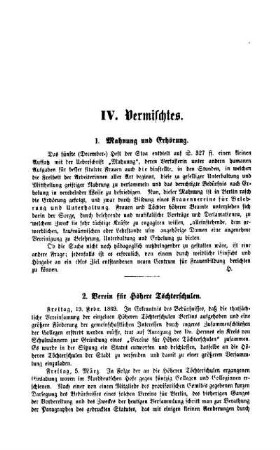 Vermischtes