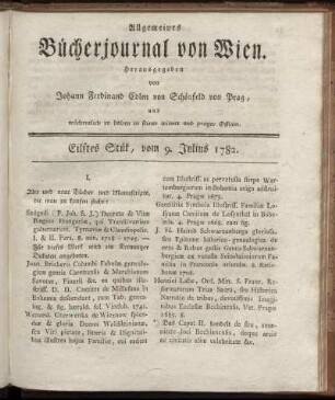 Eilftes Stück vom 9. Julius 1782.