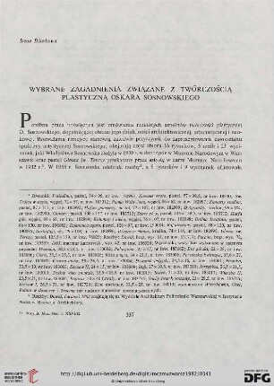 26: Wybrane zagadnienia związane z twórczością plastyczną Oskara Sosnowskiego