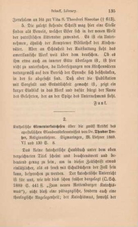 135-146 [Rezension] Dreher, Theodor, Katholische Elementarkatechesen