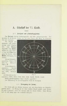 A. Lehrstoff der VI. Klasse