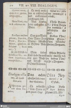Dialogous octavus, de Ludo literario