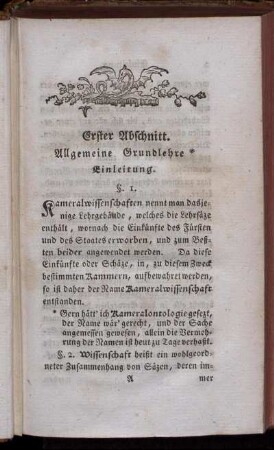 Erster Abschnitt. Allgemeine Grundlehre.