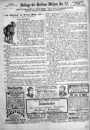 Beilage der Berliner Wespen Nr. 23