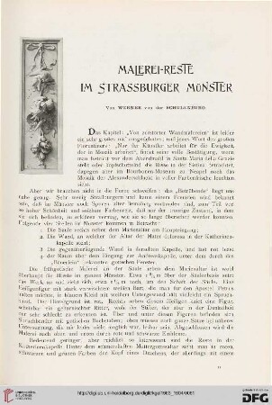 Malerei-Reste im Strassburger Münster