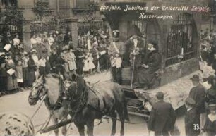 500 jähr. Jubiläum der Universität Leipzig: Karzerwagen [500 jähr. Jubiläum der Universität zu Leipzig]