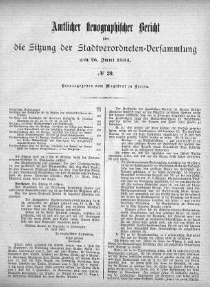 No. 30, 26. Juni 1884