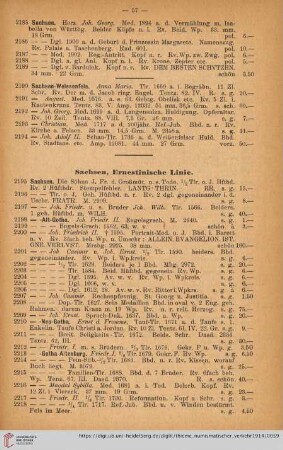 Sachsen, Ernestische Linie (Nr. 2195 - 2824)