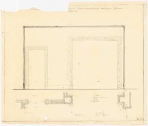 Dienstwohnung des Reichsaußenministers Joachim von Ribbentrop, Berlin-Mitte Umbau: Marmorverkleidung DG Südecke 1:10