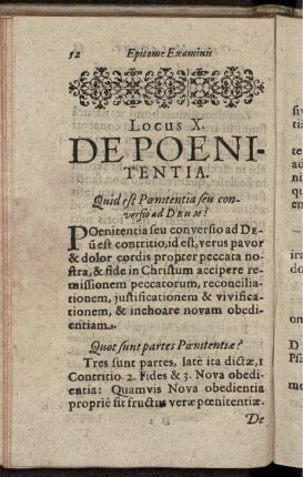 Locus X. De Poenitentia