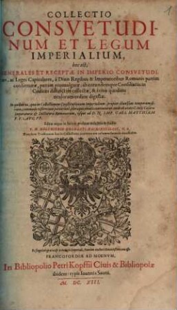 Collectio consuetudinum et legum imperialium